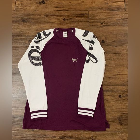 PINK BS BURGANDY BLING TSHIRT/ YOGA LEGGINGS OUTFIT - Picture 7 of 12